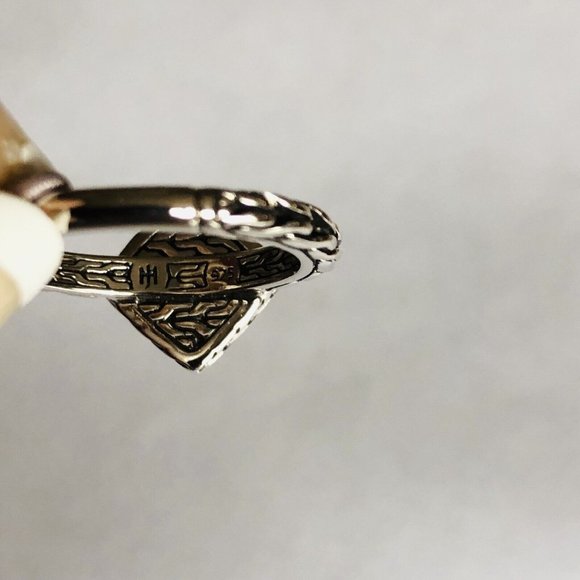 Brand New w/Tag John Hardy Sterling Silver Classic Chain Hammered Ring Size 7 - Picture 8 of 11